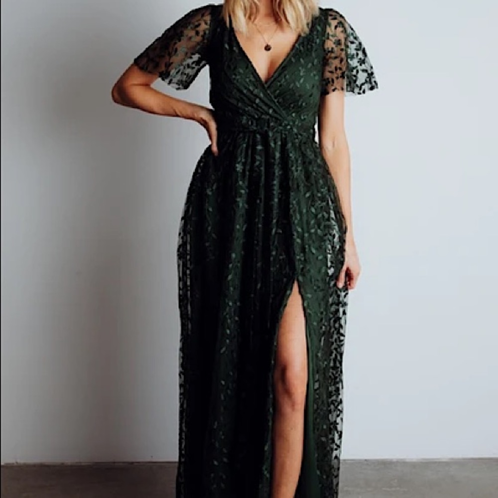 Baltic Born Green Lace Maxi Dress